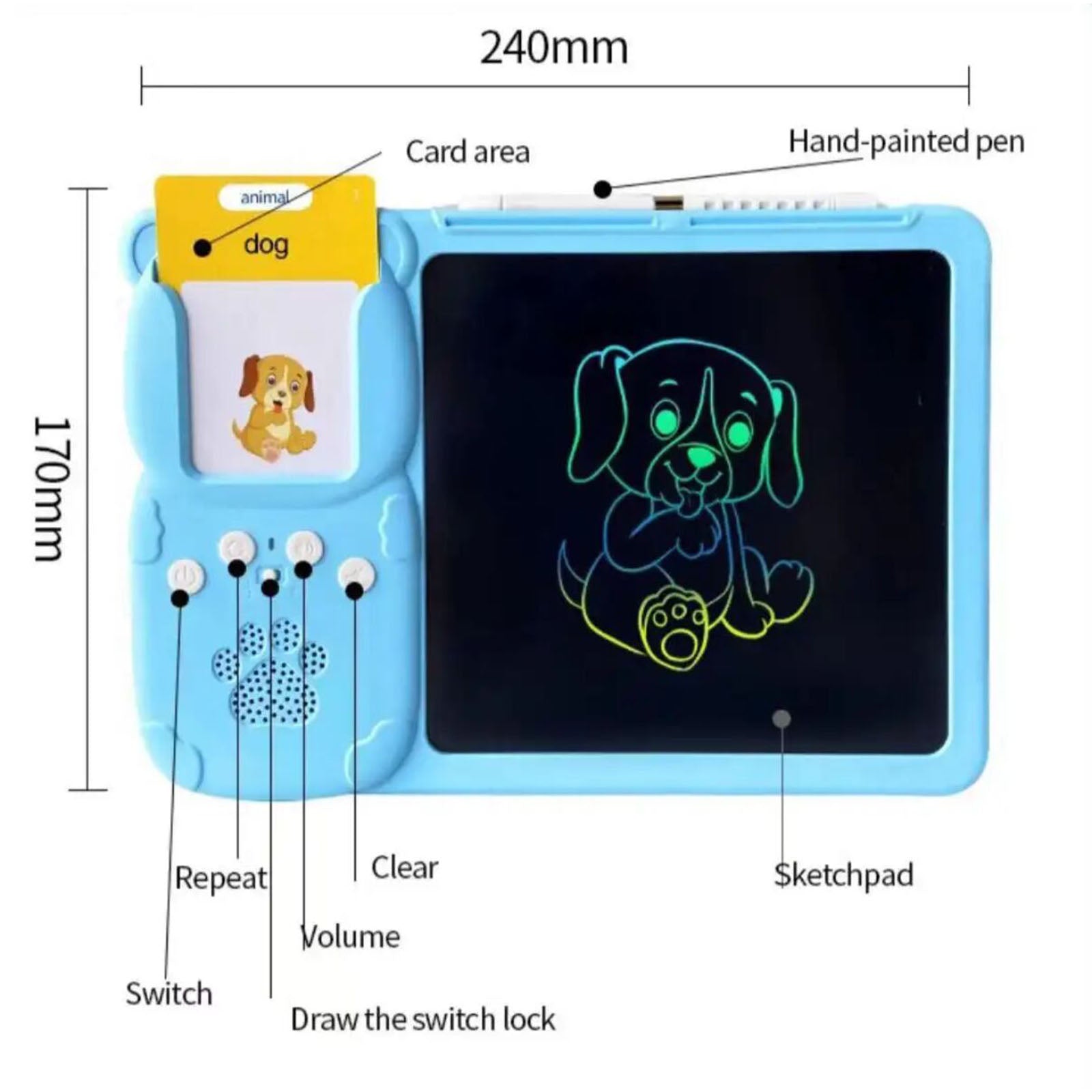 2-in-1 Talking Flashcard Learning Tablet