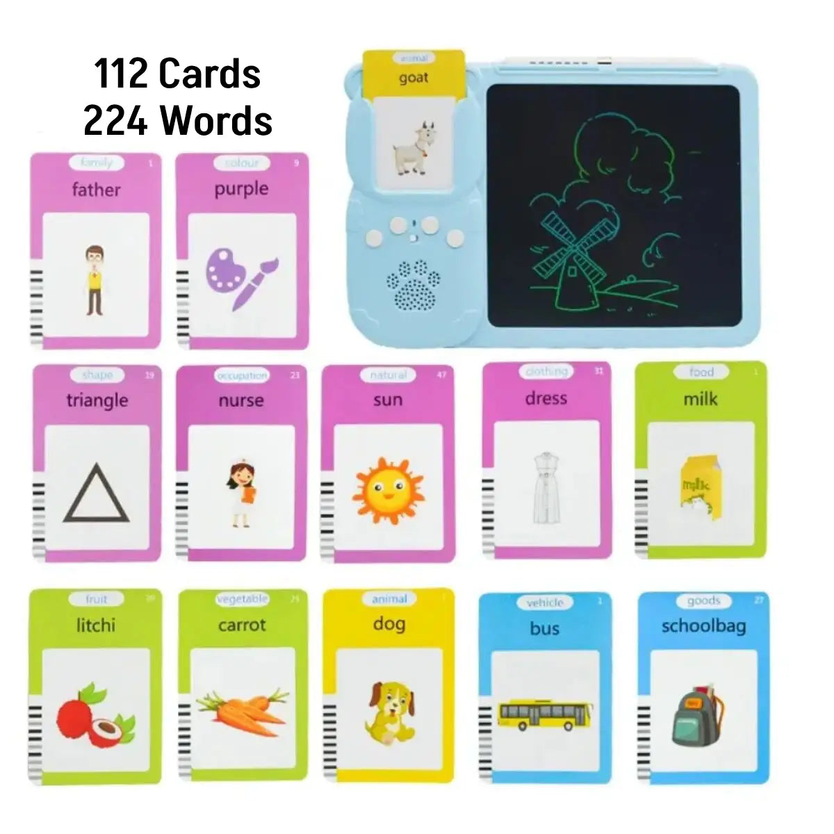 2-in-1 Talking Flashcard Learning Tablet