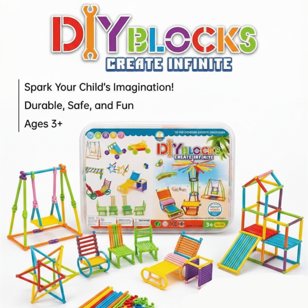 Interlocking DIY Stick Building Blocks