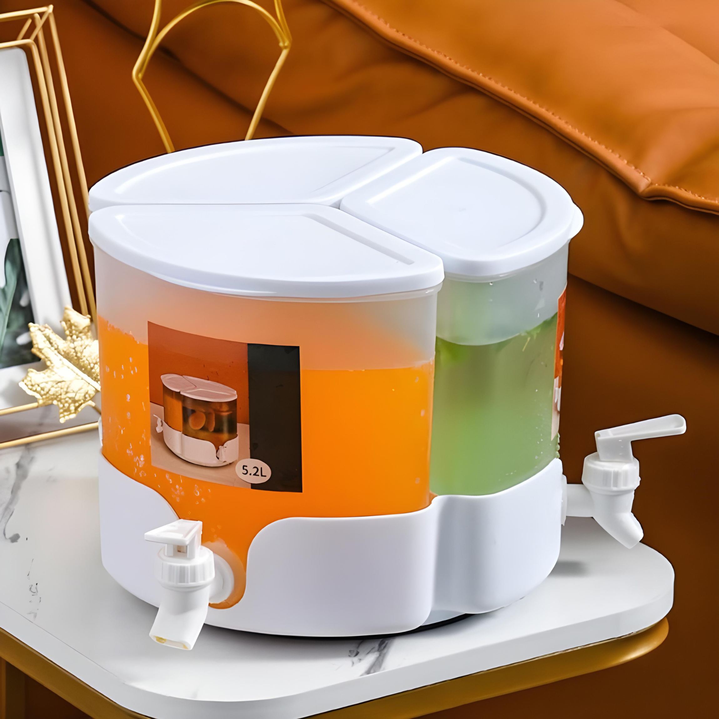 Drink Dispenser with 3 Compartments