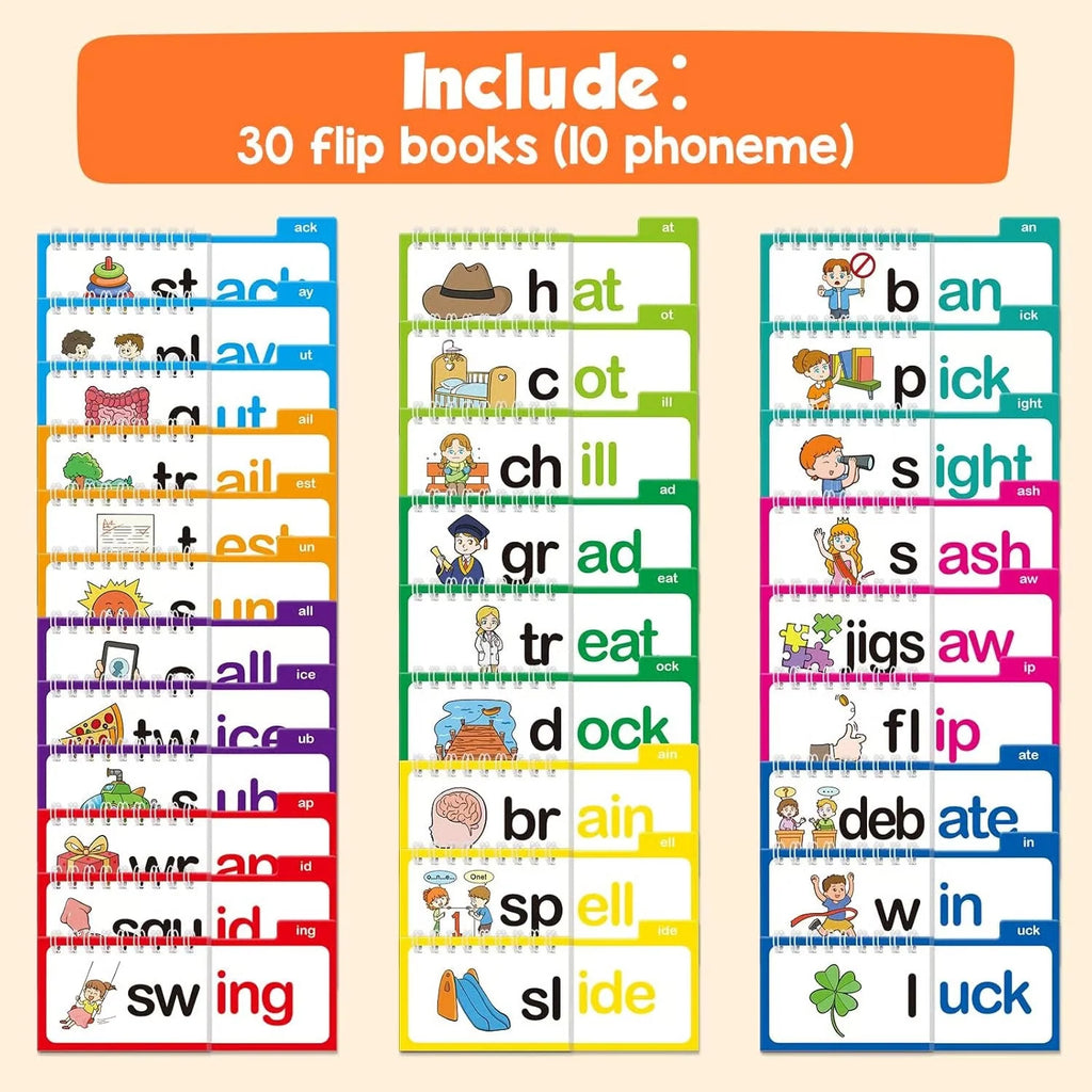 Read & Rhyme Phonics Flip Books — 30 Pack