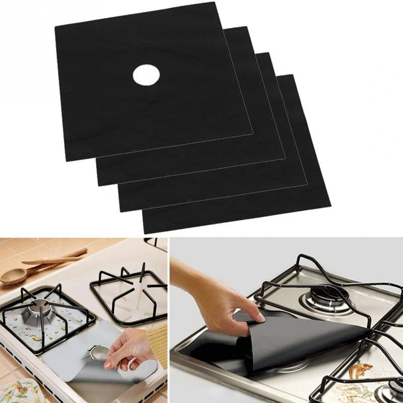 Reusable Gas Stove Burner Protectors (4-Pack)