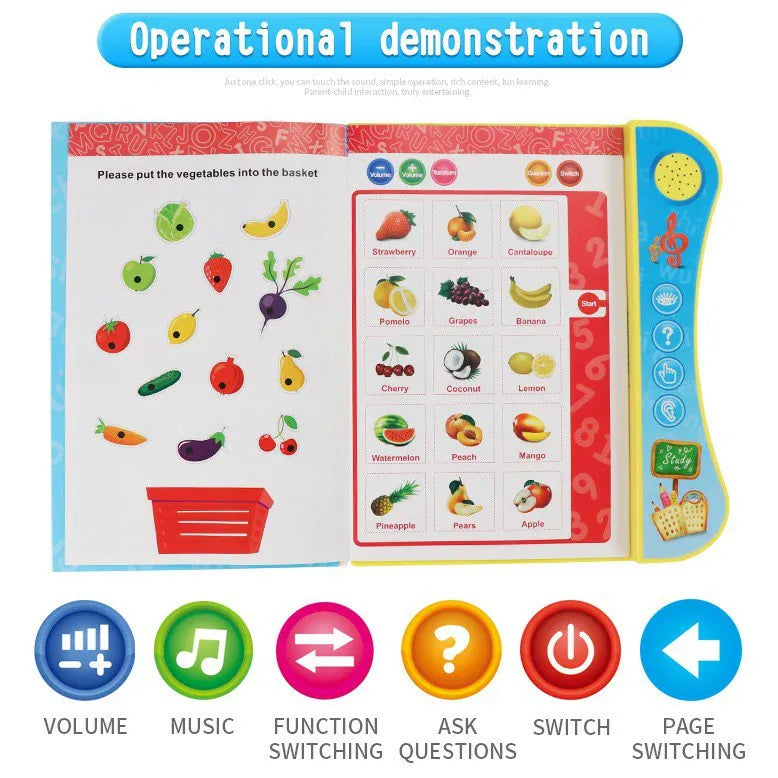 Interactive Kids Intelligence Book - Early Learning Audio Toy