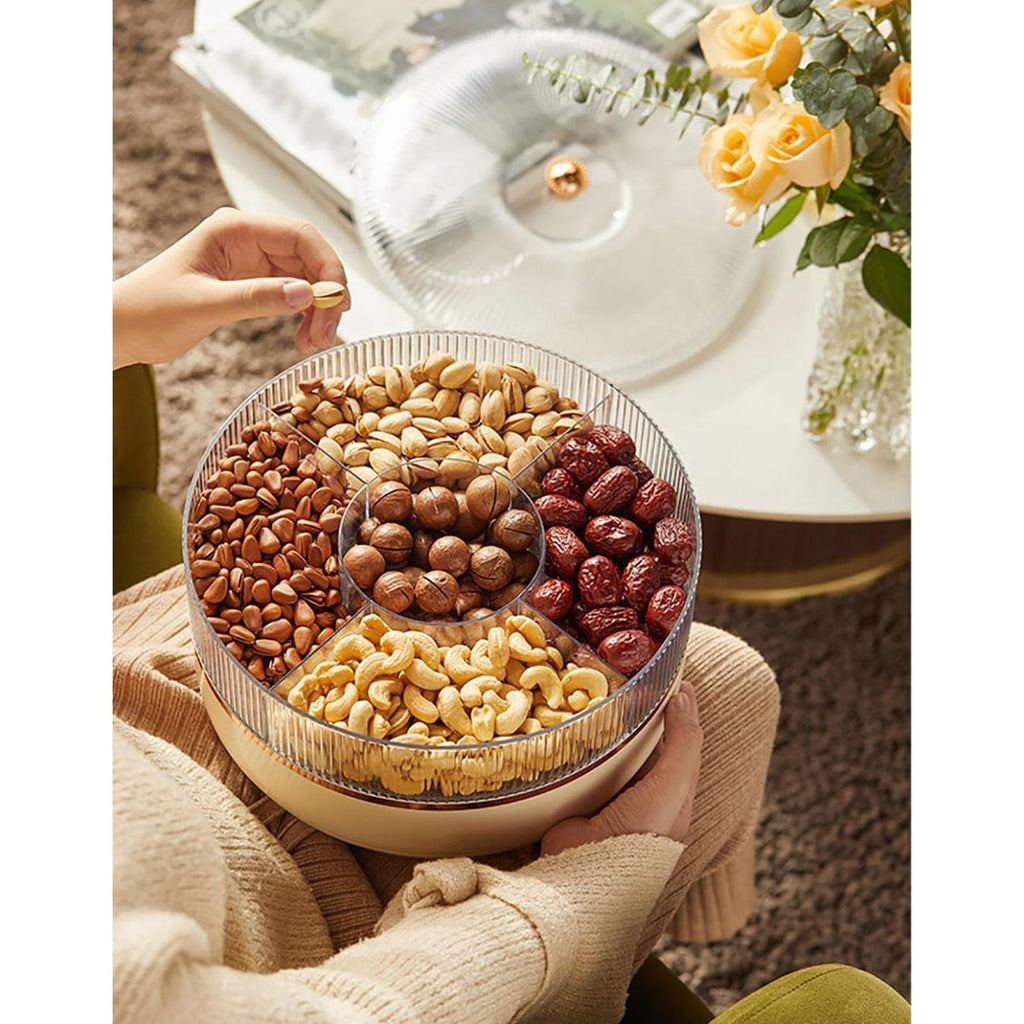 360° Rotating Dry Fruit Storage Container – 2-Layer