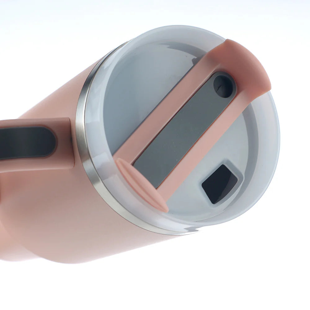 Stainless Steel Vacuum Flask with Straw - 40 oz