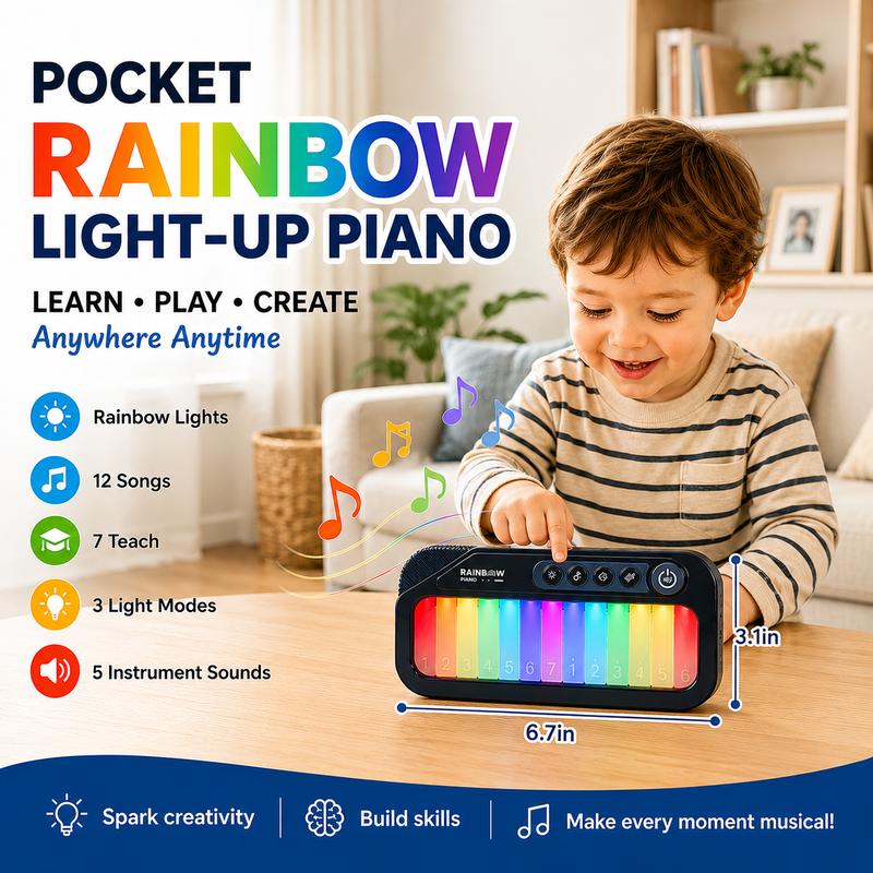 Electronic Coloured Lights Piano – product view 3 of 8