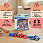 Car Catapult Racing Set – 4 Die-Cast Cars with Launcher