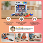 Car Catapult Racing Set – 4 Die-Cast Cars with Launcher