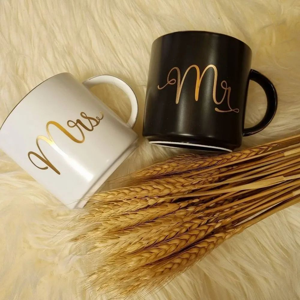 Black & White Couple Mug Set