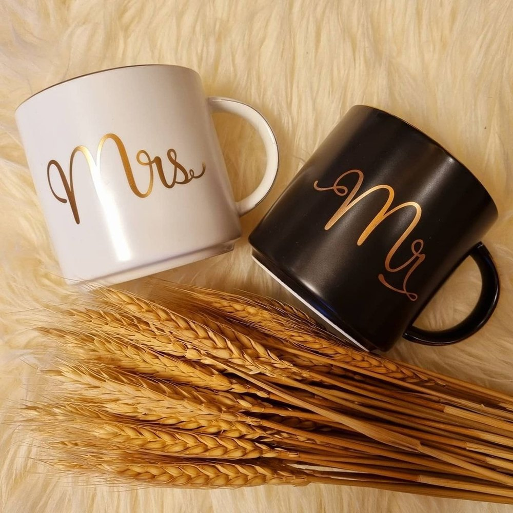 Black & White Couple Mug Set