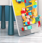 Kids Building Blocks Table with Chair & Learning Station