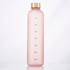 Gradient Frosted Water Bottle with Time Marker