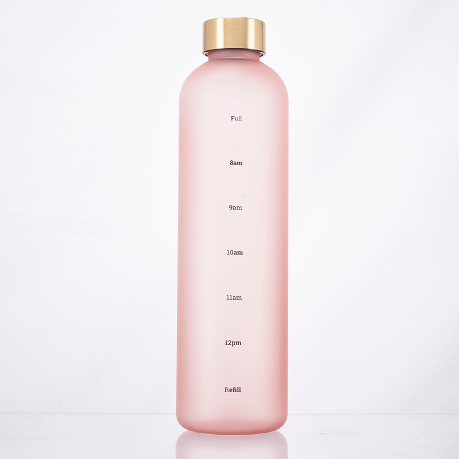 Gradient Frosted Water Bottle with Time Marker