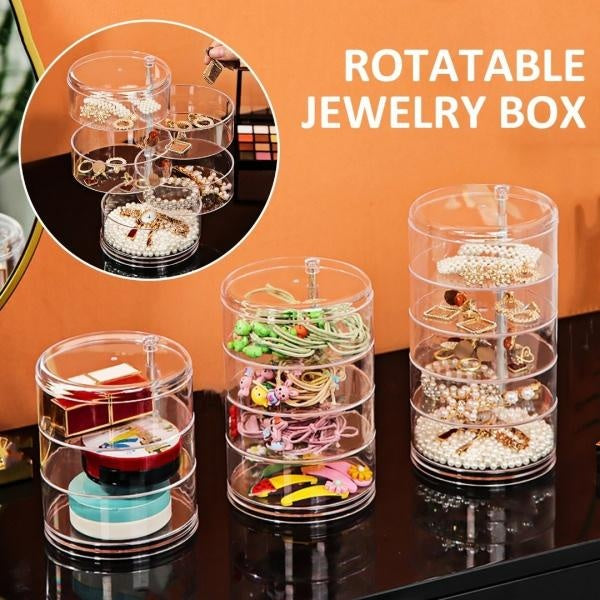 Rotating Acrylic Jewelry Organizer Box