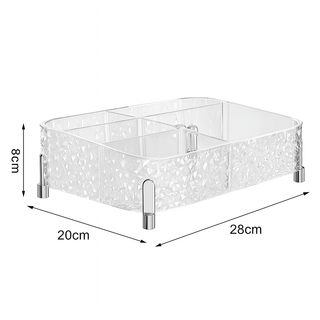 Transparent Compartment Storage Organizer