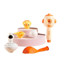Set of baby toys with a pink base and various colorful items on a white background, featuring the brand 'Wishland'.
