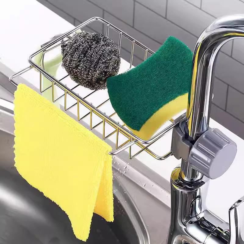 Clamp-On Faucet Sink Rack