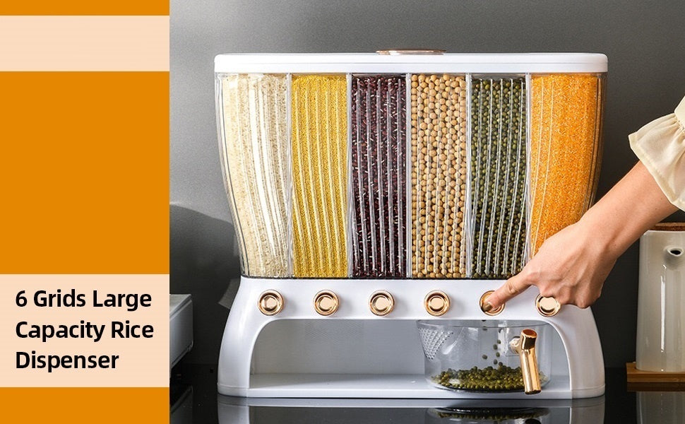 6-Grid Dry Food Dispenser