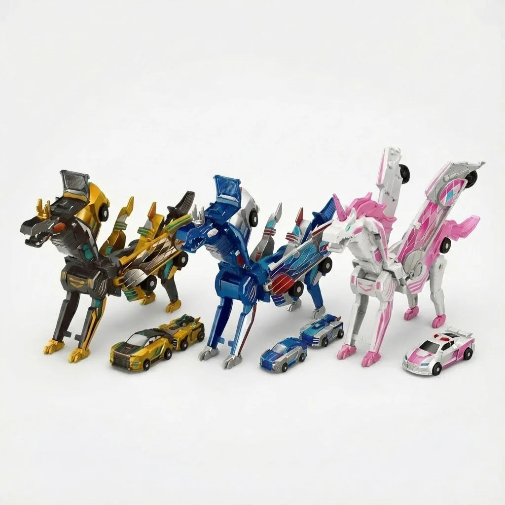 2 in 1 Transforming Race Car Dinosaur Toy