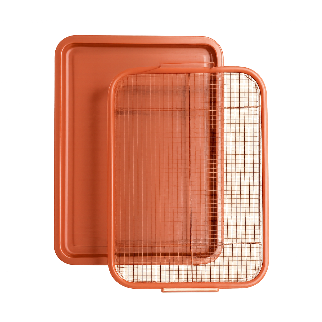 Rectangular Copper Crisper Tray, 2-Piece Set