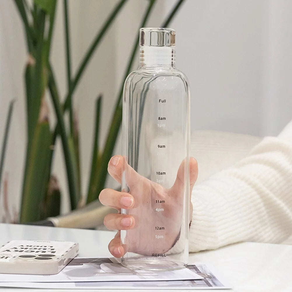 Transparent TimeMarker Water Bottle