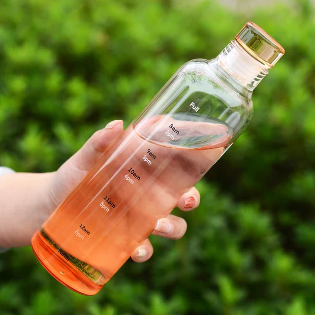 ٹائم مارکر کے ساتھ 500ml بڑی صلاحیت والی شیشے کی بوتل