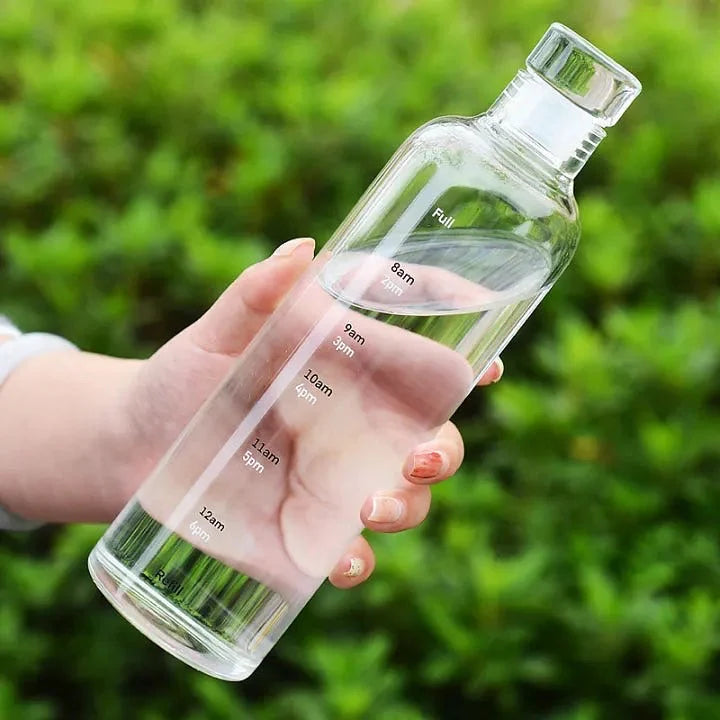 ٹائم مارکر کے ساتھ 500ml بڑی صلاحیت والی شیشے کی بوتل