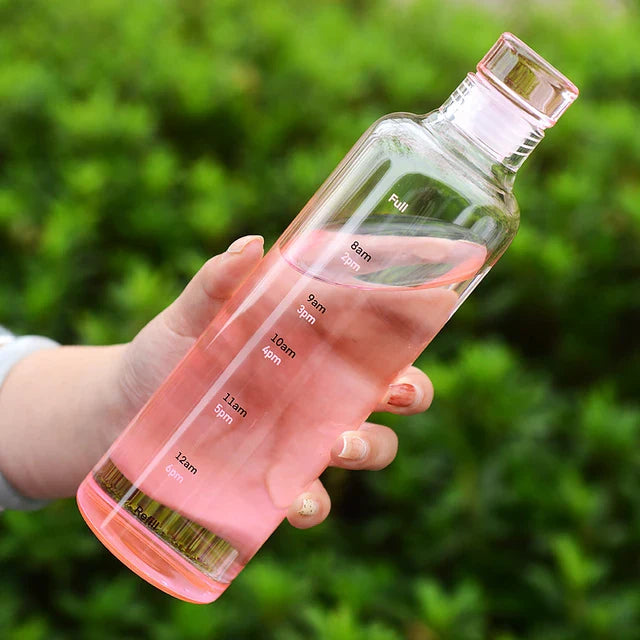 ٹائم مارکر کے ساتھ 500ml بڑی صلاحیت والی شیشے کی بوتل