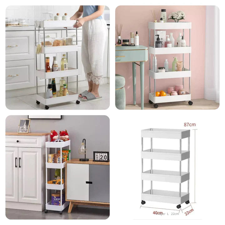 4-Tier Slim Storage Cart