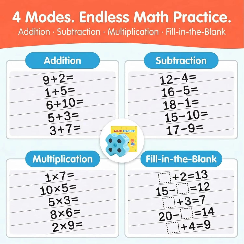 Math Stamp – 4 in 1 Roller Stamp for Kids