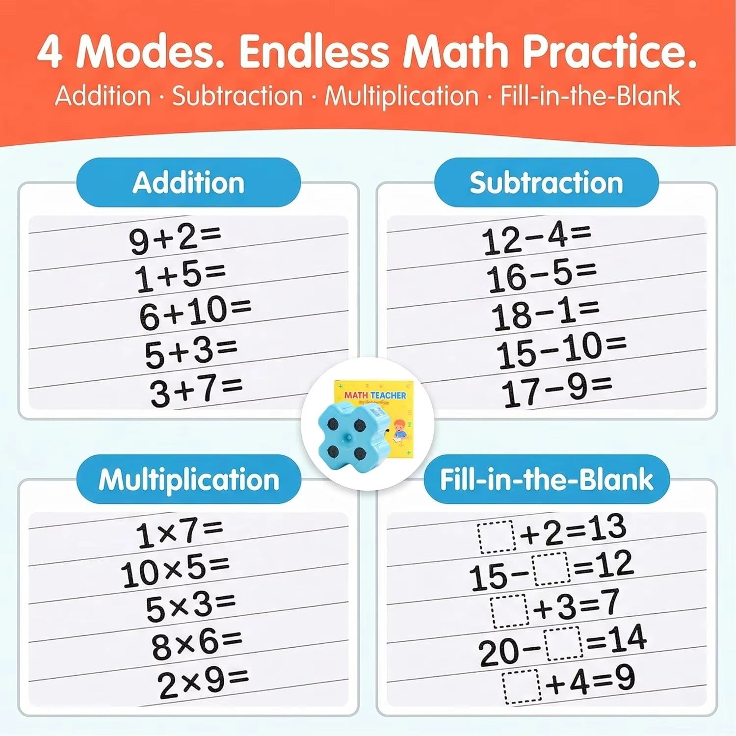Math Stamp – 4 in 1 Roller Stamp for Kids