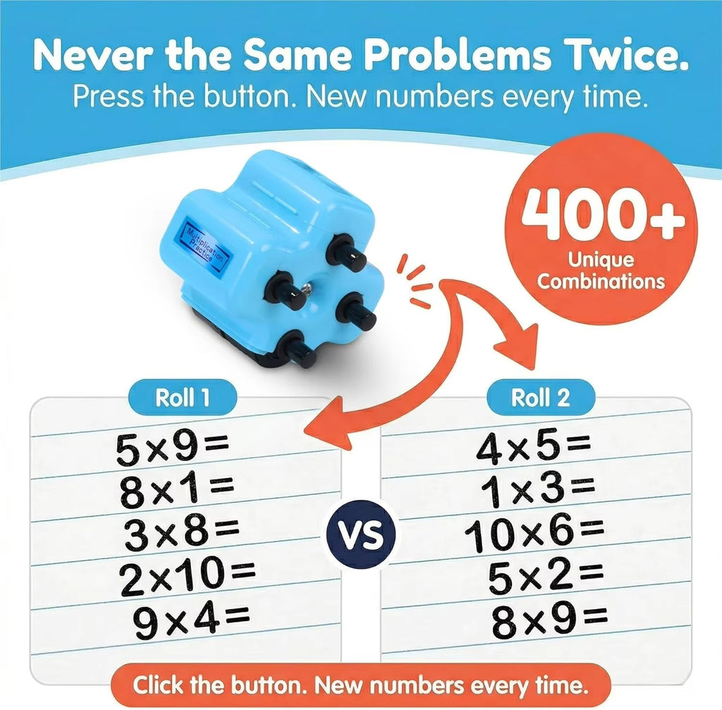 Math Stamp – 4 in 1 Roller Stamp for Kids