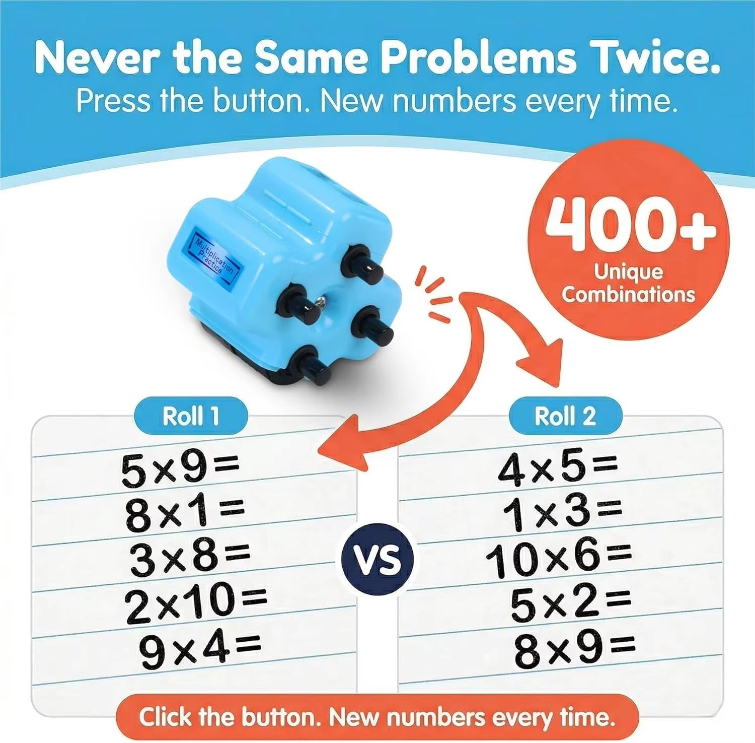 Math Stamp – 4 in 1 Roller Stamp for Kids