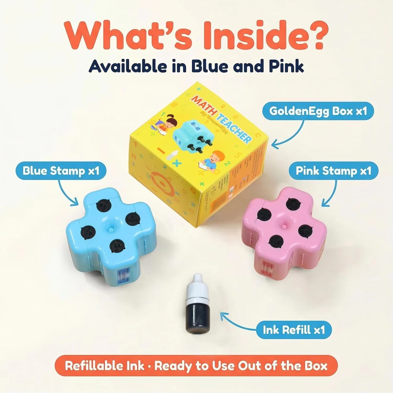 Math Stamp – 4 in 1 Roller Stamp for Kids