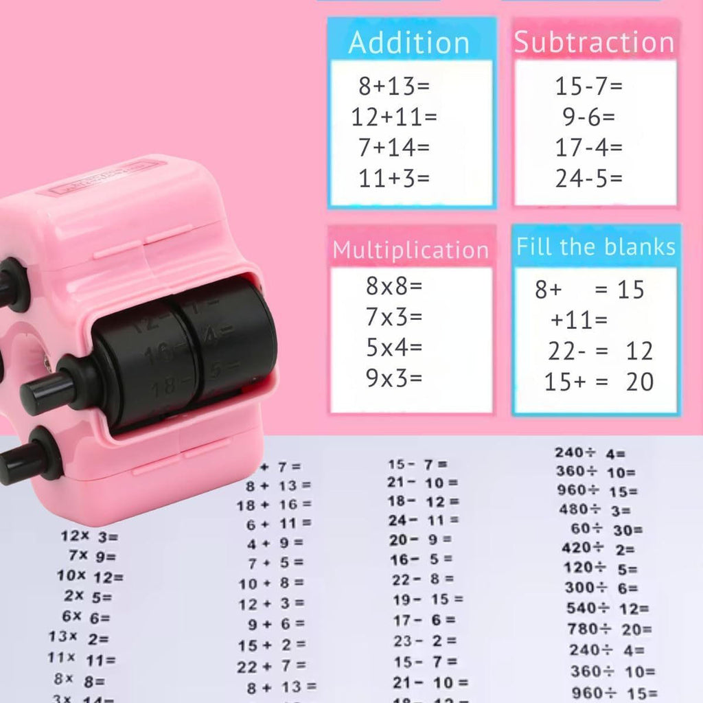 Math Stamp – 4 in 1 Roller Stamp for Kids