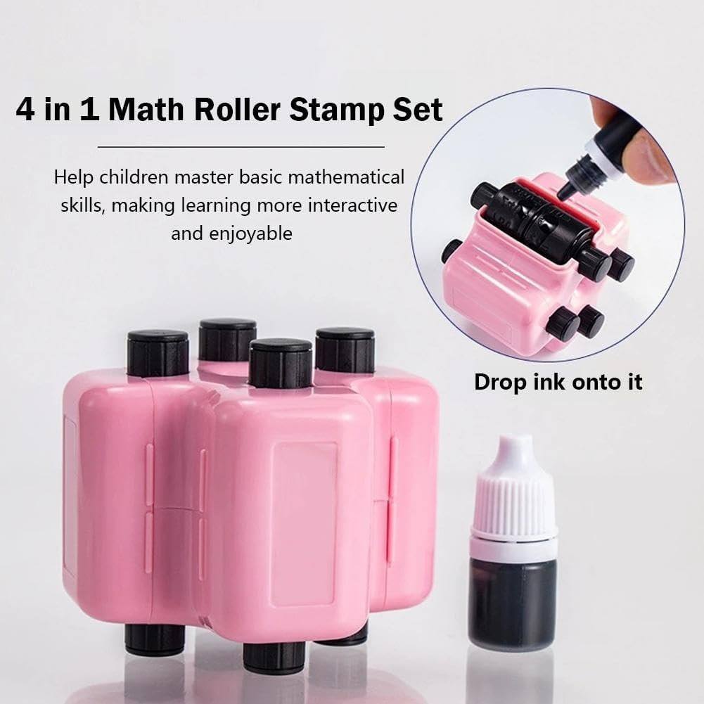Math Stamp – 4 in 1 Roller Stamp for Kids