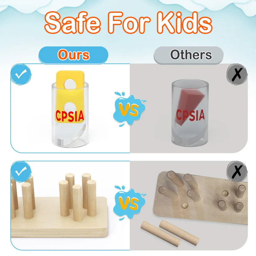 Montessori Wooden Stacking Puzzle Toy