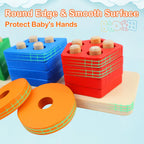 Wooden Shape Sorting Stacker