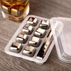 Stainless Steel Ice Cubes — Set of 8