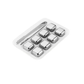 Stainless Steel Ice Cubes — Set of 8