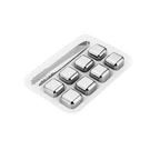 Stainless Steel Ice Cubes — Set of 8