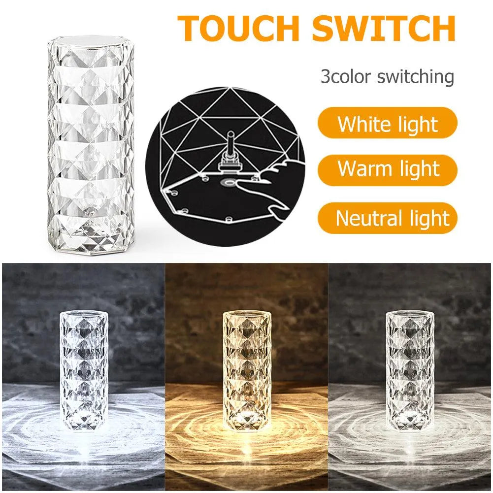 Crystal Diamond LED Table Lamp