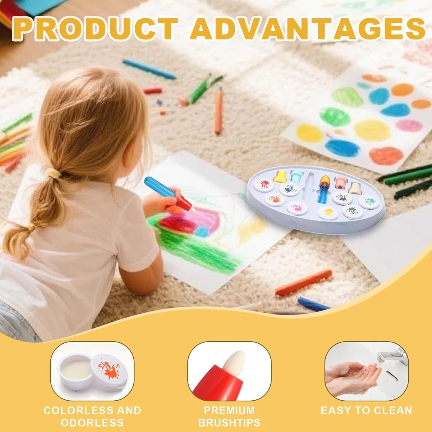 Color-Changing Magic Brush Kids Painting Set
