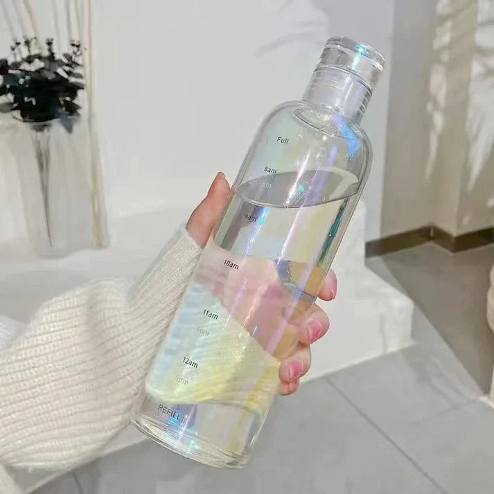 Transparent TimeMarker Water Bottle